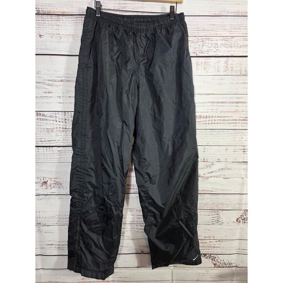 Nike Men's Black Windbreaker Track Pants Medium Athletic Swoosh Logo - Picture 1 of 5